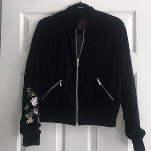 Black velvet jacket